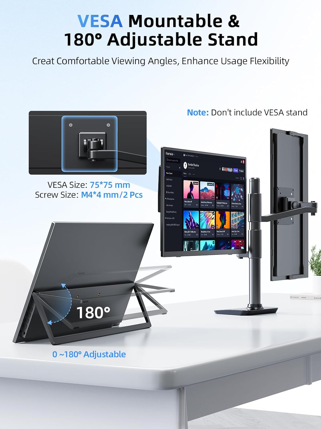 Thumbnail 5 de UPERFECT Portable Monitor Touchscreen 15,6 Zoll (10-Punkt, FHD, 125% sRGB) mit Mini-HDMI & USB-C