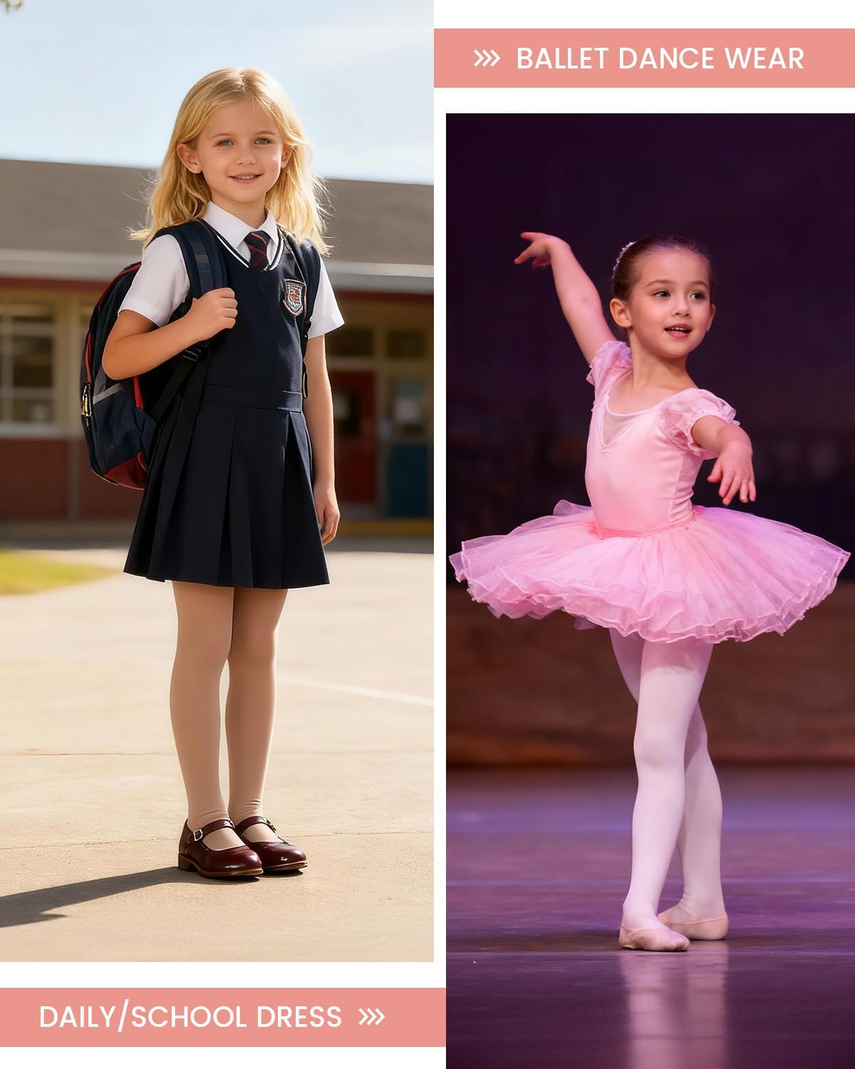 Thumbnail 5 de Century Star Toddler Ballet Tights, Nylon-Spandex