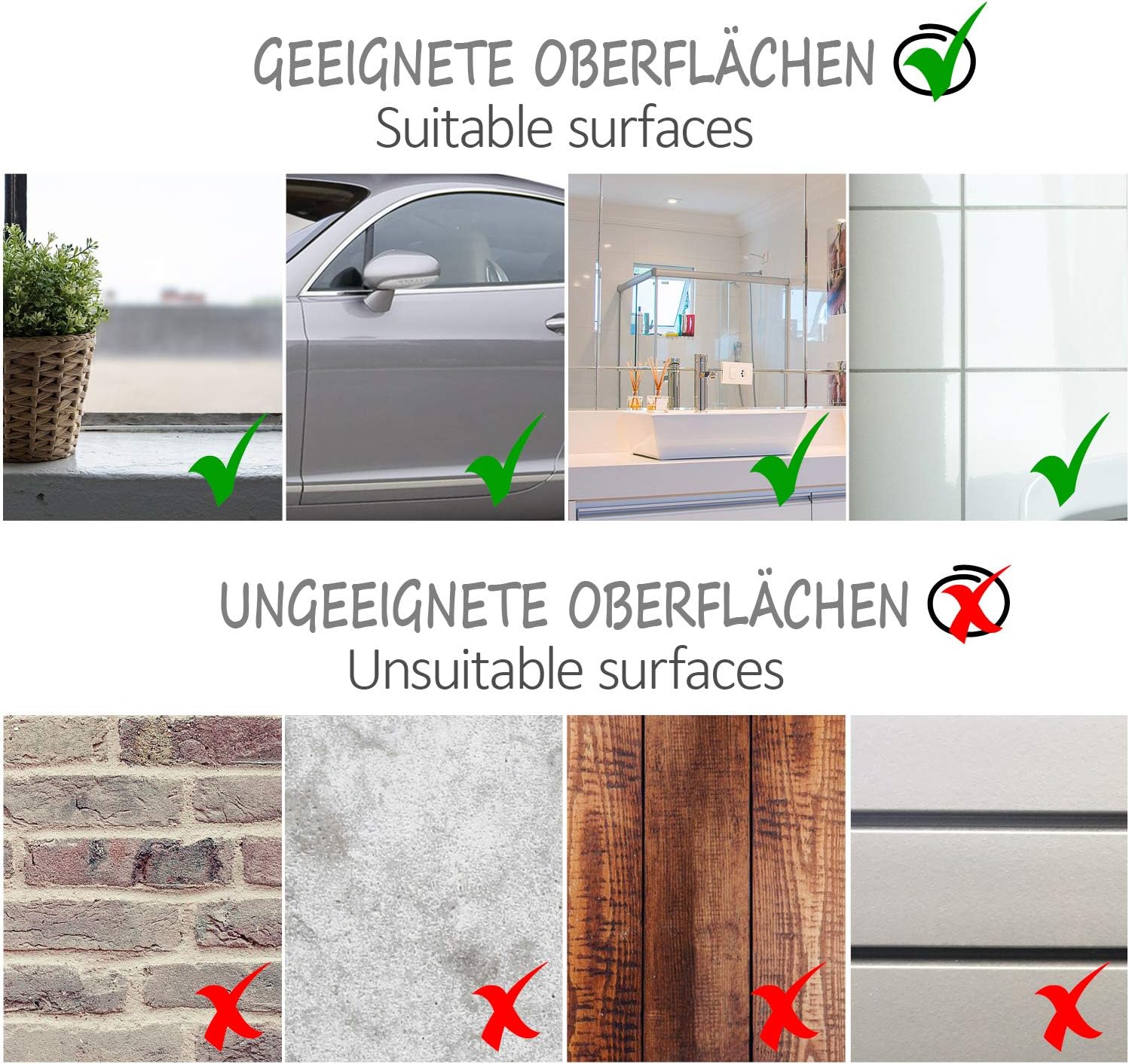 Detalle 2 de com-four® 60 ventose con passacavo per lucine e decorazioni per finestre (supporto ventosa Ø 45 mm)