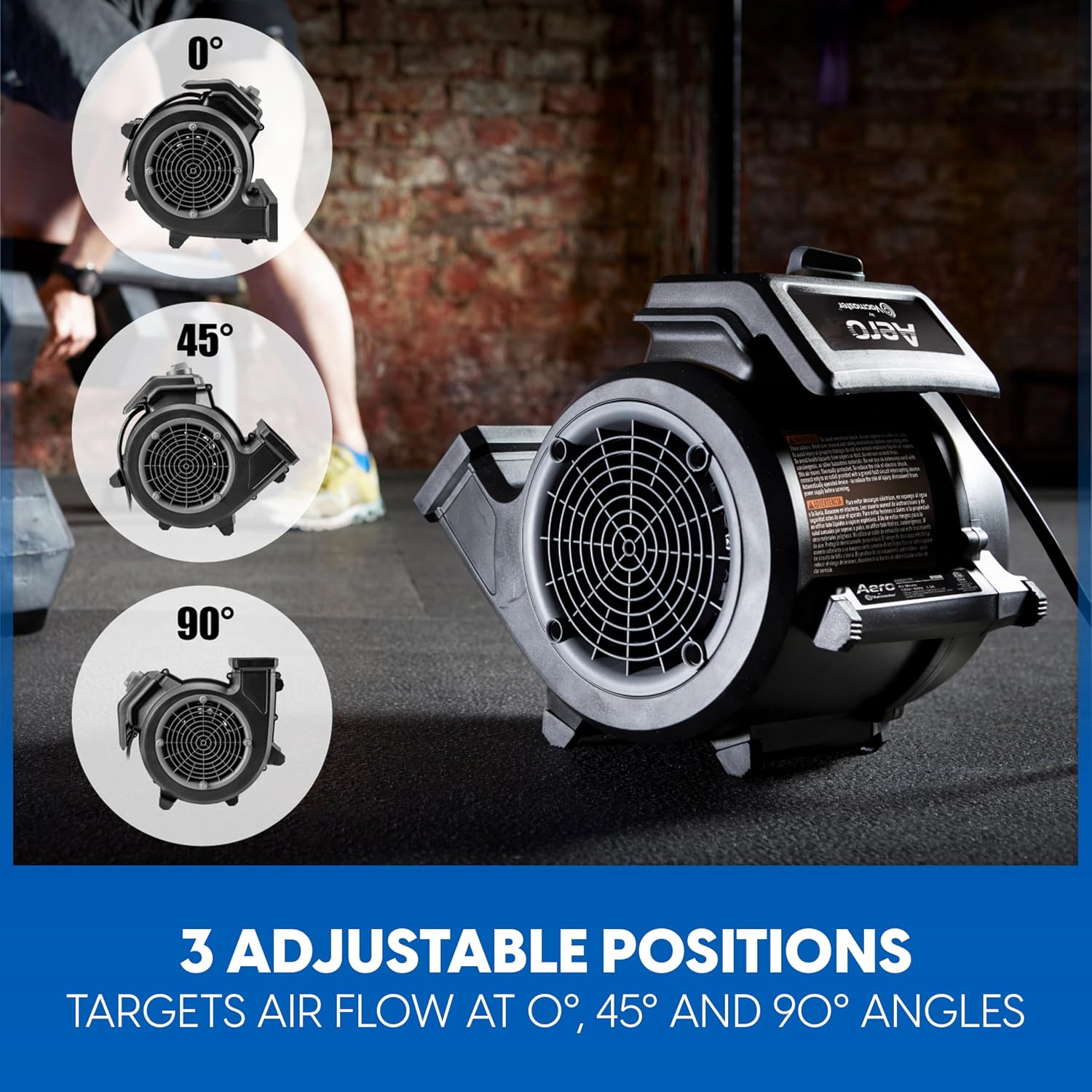 Thumbnail 3 de Vacmaster AM201R Aero Air Mover and Fitness Fan, 550 CFM, Remote