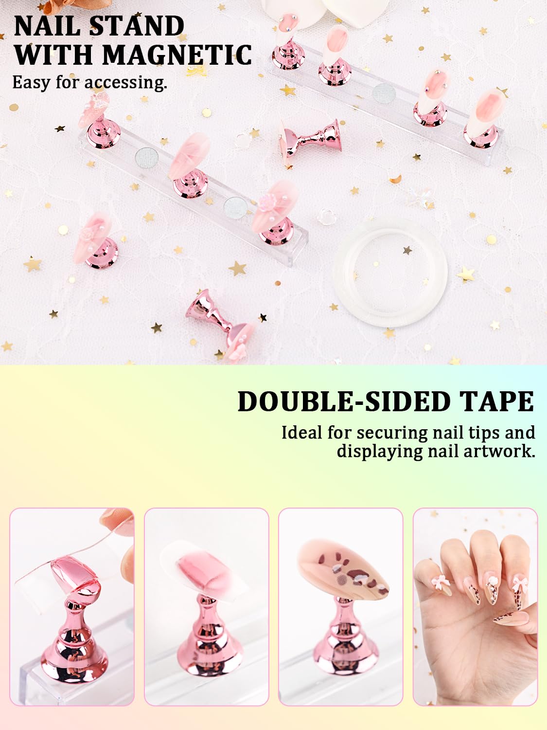 Detalle de YOOVR 28-In-1 Nail Art Tool Set with Magnetic Stands, Brushes and Dotting Tools