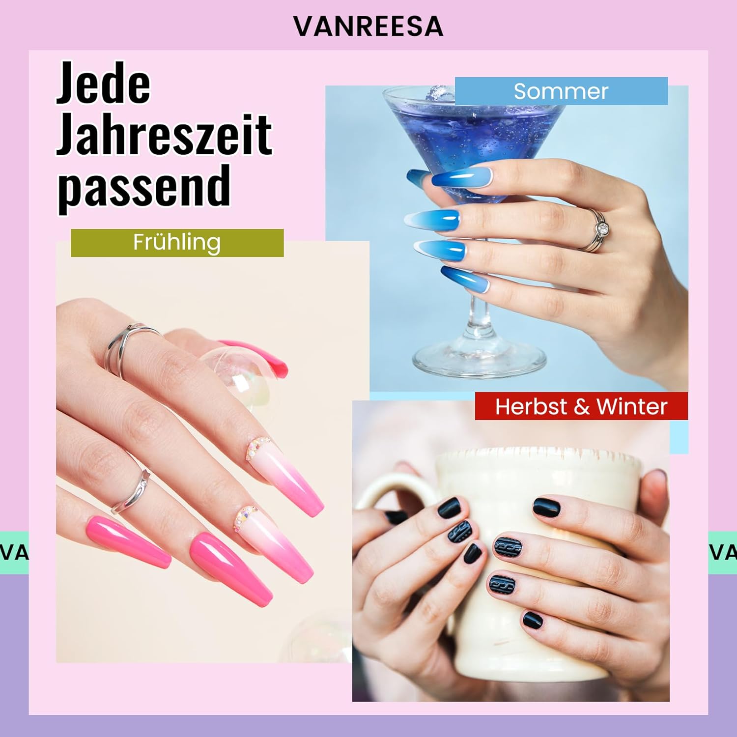 Thumbnail 2 de VANREESA U V Nagellack Set – 55 Farben U V Gel-Nagellack inkl. Base- und Top-Coats