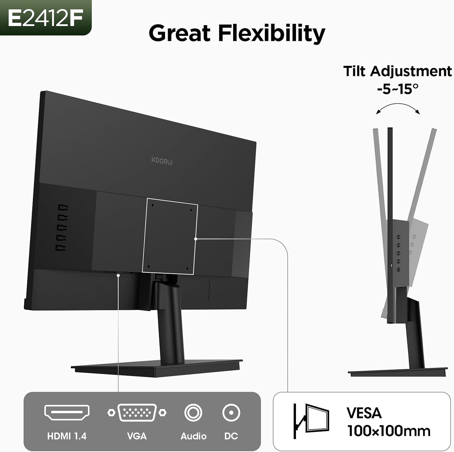 Thumbnail 5 de KOORUI E2412F 24-inch Full HD monitor