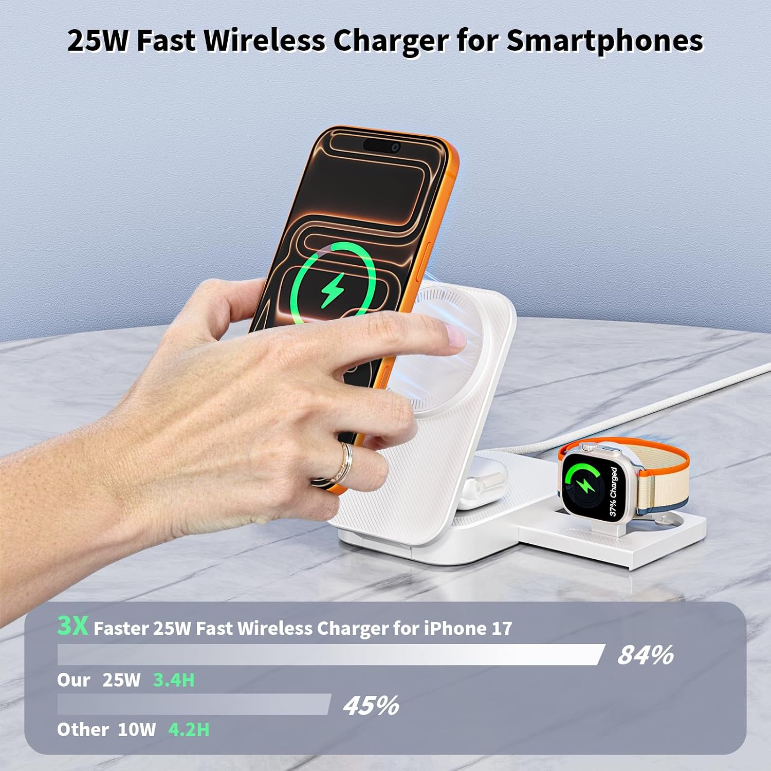 Detalle de 3-in-1 Magnetic Charging Station, 25W