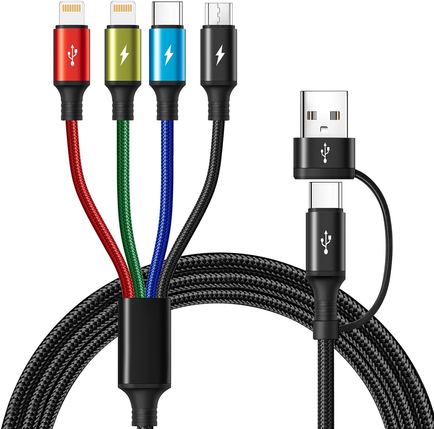 Detalle de Minlu 4-in-2 Multi Charger Cable