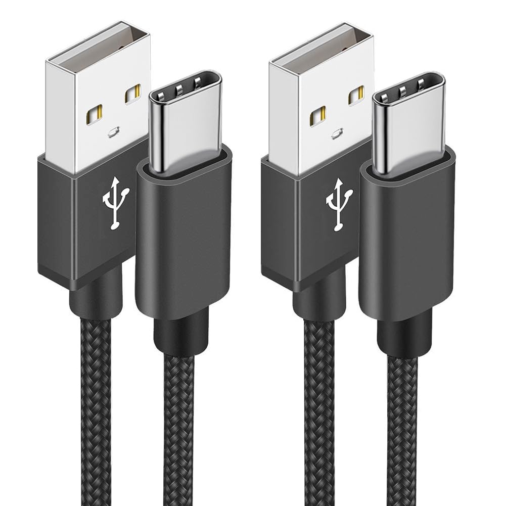 Aioneus Cavo USB Type-C 1M+2M: set duali nylon, ricarica rapida e trasferimento dati affidabile