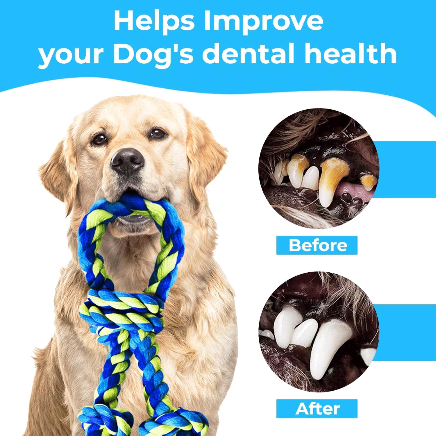 Detalle de Speedy Panther 2 Pack Dog Rope Toys 77cm