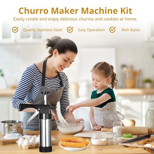Thumbnail 1 de YOFAPA Churrera Churro Maker Kit: Stainless Steel Home Set for Hollow Churros and Filled Treats