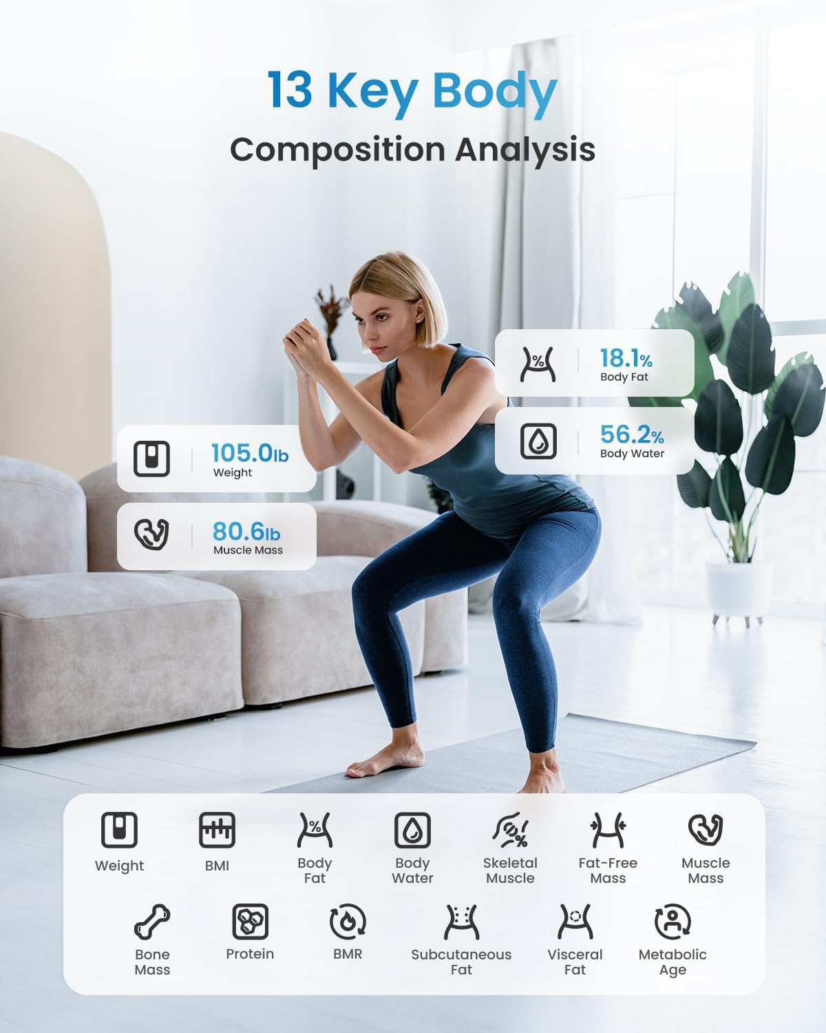 Thumbnail 3 de RENPHO Weighing Scales for Body Weight with Smart Body Fat Scale and Bluetooth App