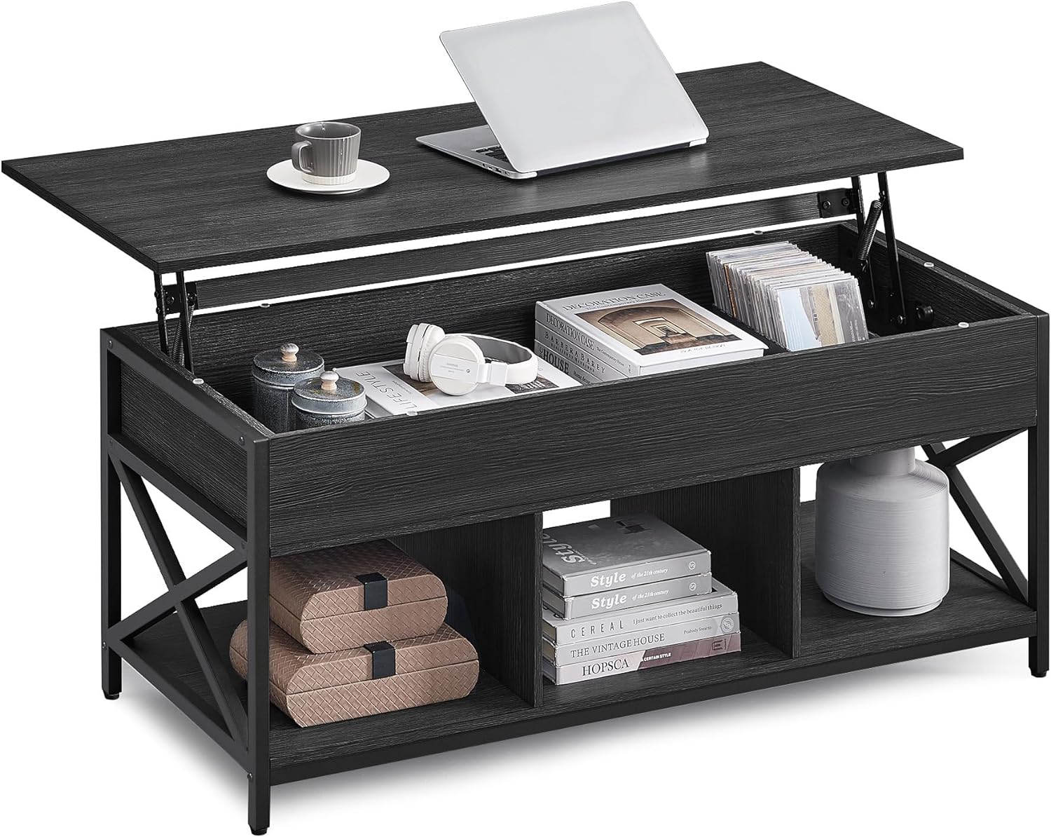 Detalle 2 de VASAGLE Lift-Top Coffee Table ULCT202B01