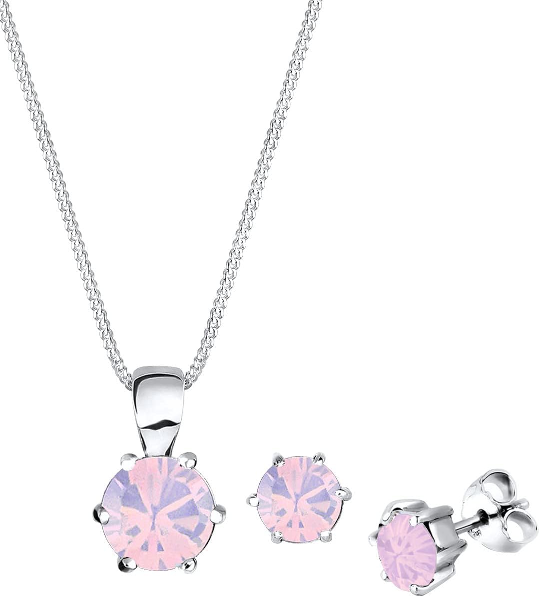 Detalle de Elli Schmuckset Damen Basic Kristalle 925 Silber