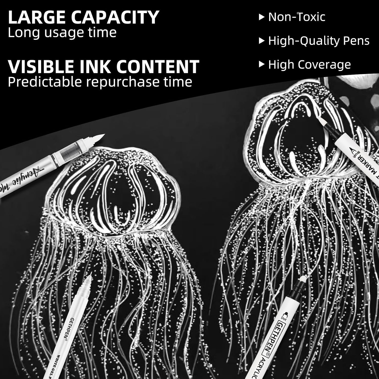 Thumbnail 6 de GETHPEN White Gel Pen Set, 7-Pack