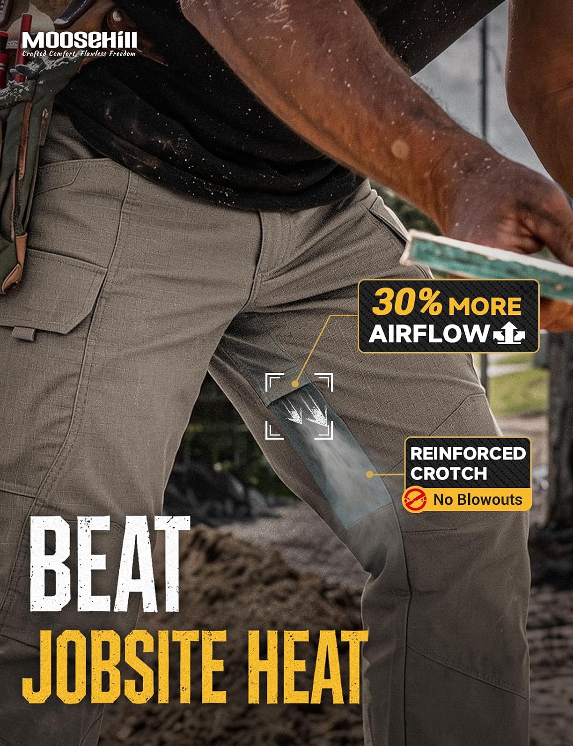 Detalle 2 de Moosehill Men's Work Pants, Ripstop