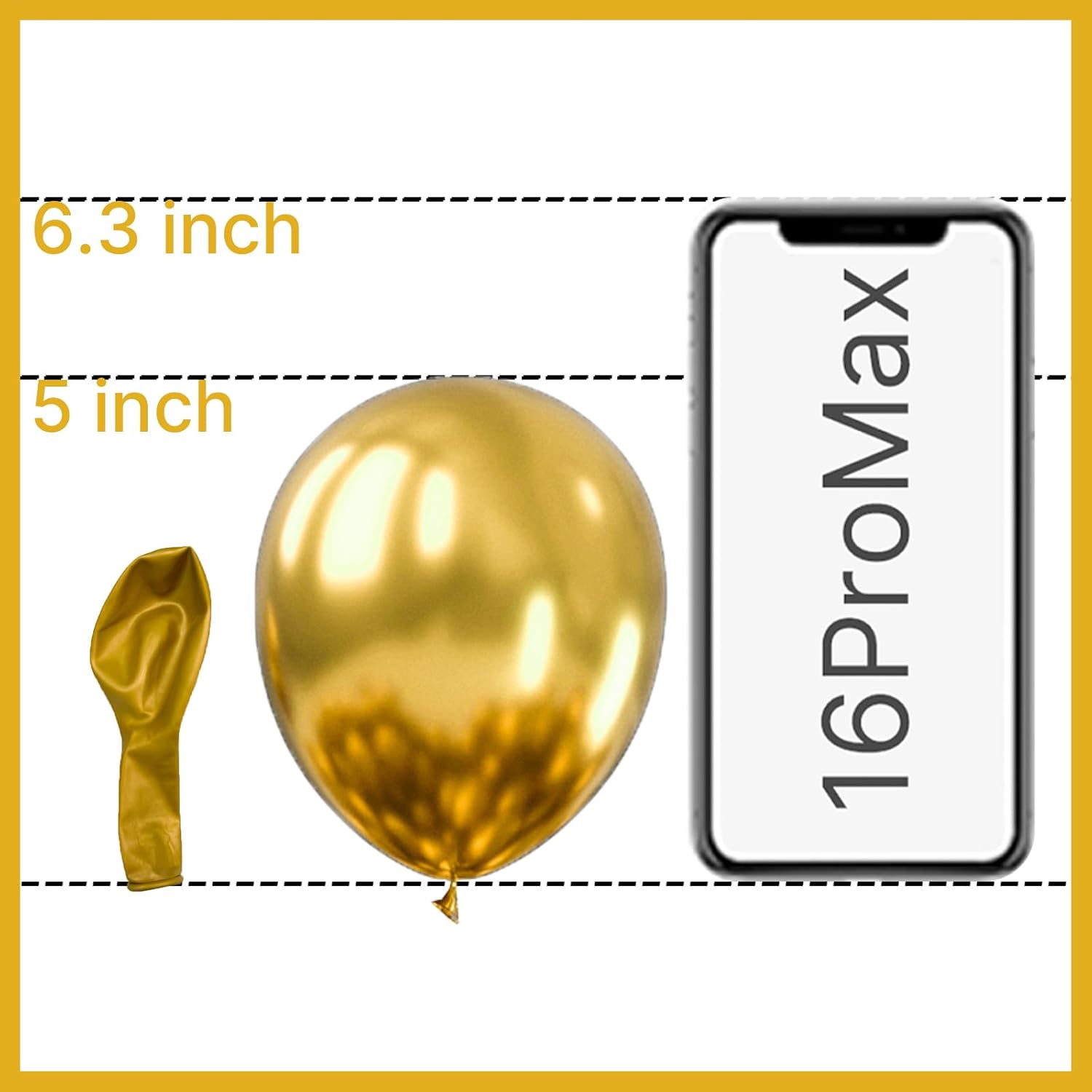 Thumbnail 1 de PartyWoo Metallic Gold Balloons 100 pcs 🎈