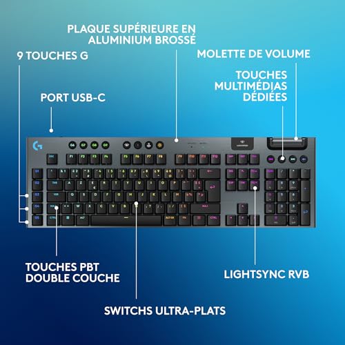 Detalle 2 de Logitech G G915 X LIGHTSPEED Clavier gaming sans fil ultra-plat