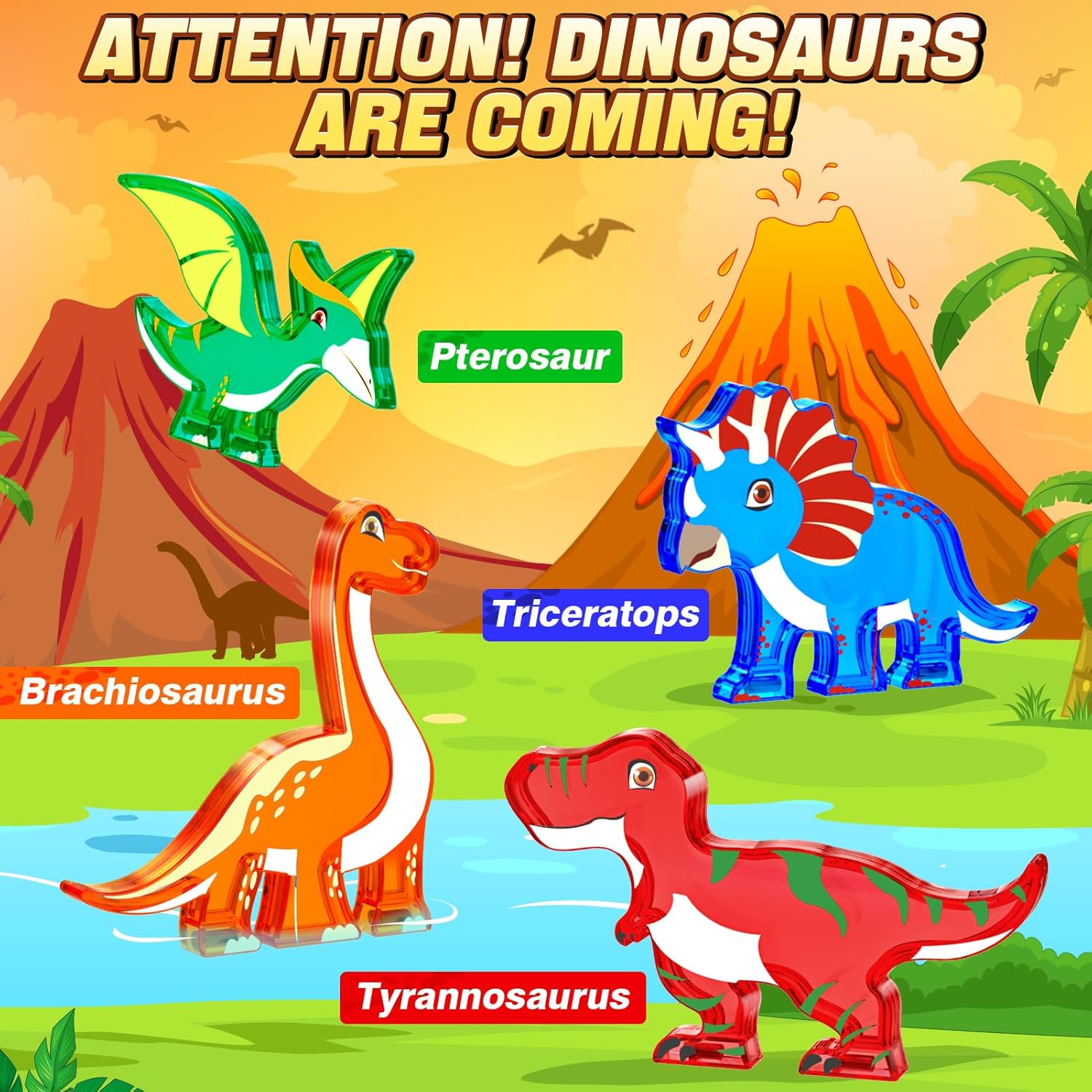 Thumbnail 3 de Magnetic Tiles Dinosaur World 3+ magnetic blocks 🧩