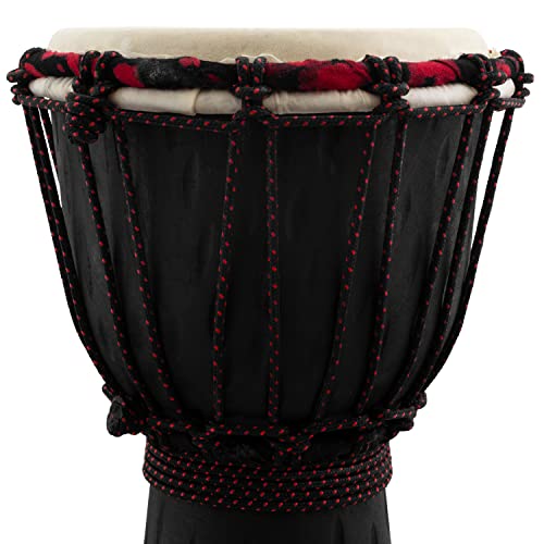 Thumbnail 2 de World Rhythm MDJ004 Tamburo Djembe da 6 pollici in mogano, nero – suono ricco e maneggevole