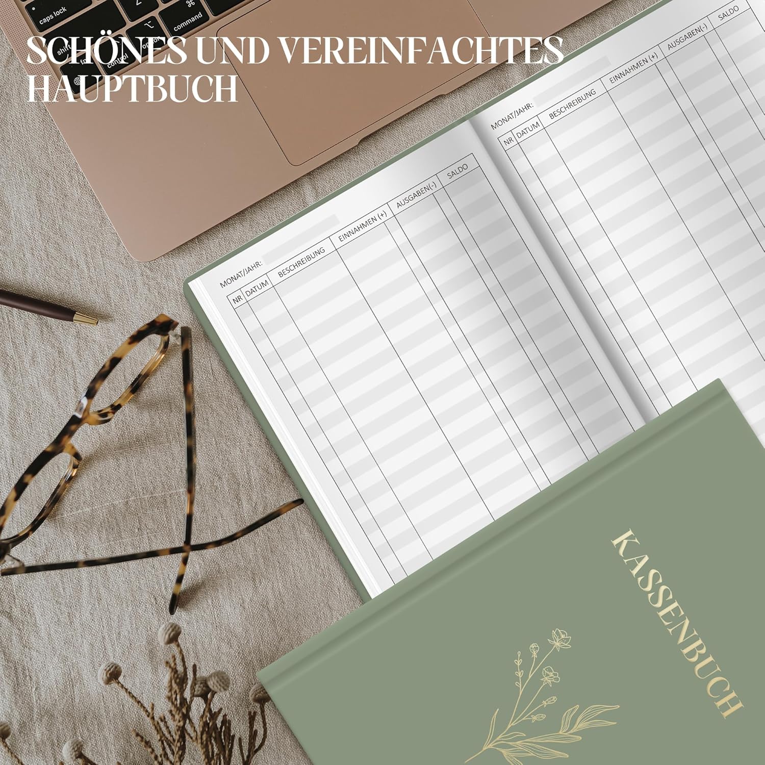 Thumbnail 5 de BIROYAL Kassenbuch A5 mit 120 Seiten – Haushaltsbuch & Budget Planner für Einnahmen und Ausgaben