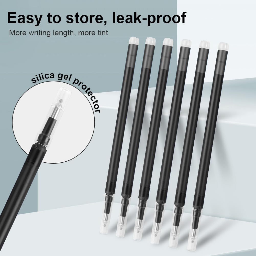 Detalle 2 de Vicloon ricariche per penna cancellabile, 12 refill con punta 0,7 mm (nero)
