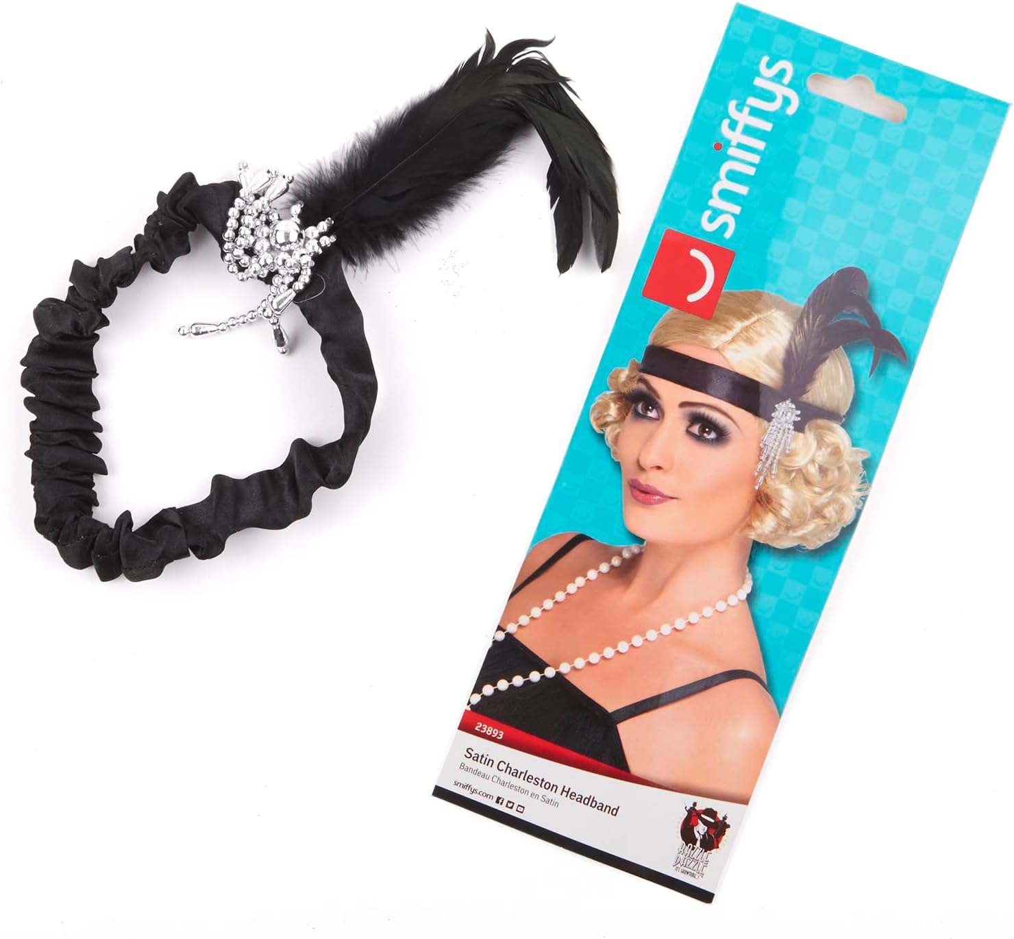 Thumbnail 1 de Headband Charleston noir satiné ⚙
