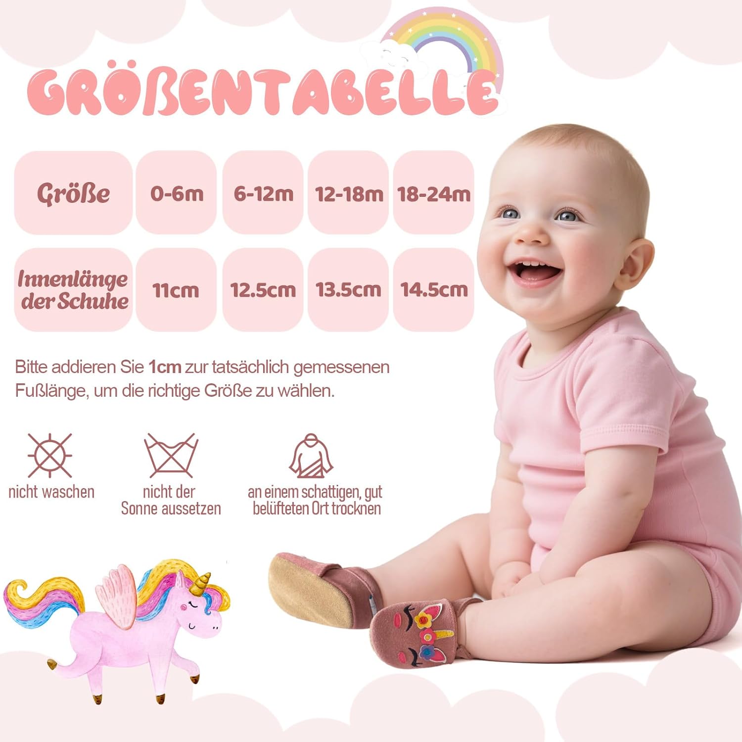 Thumbnail 4 de Aiseyi chaussons pour bébé en cuir souple antidérapants avec élastique