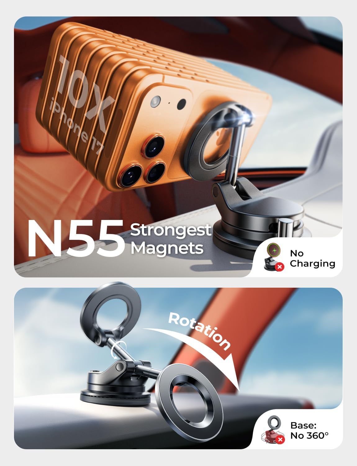 Thumbnail 5 de LISEN Magsafe Car Mount for iPhone 17 Pro Max