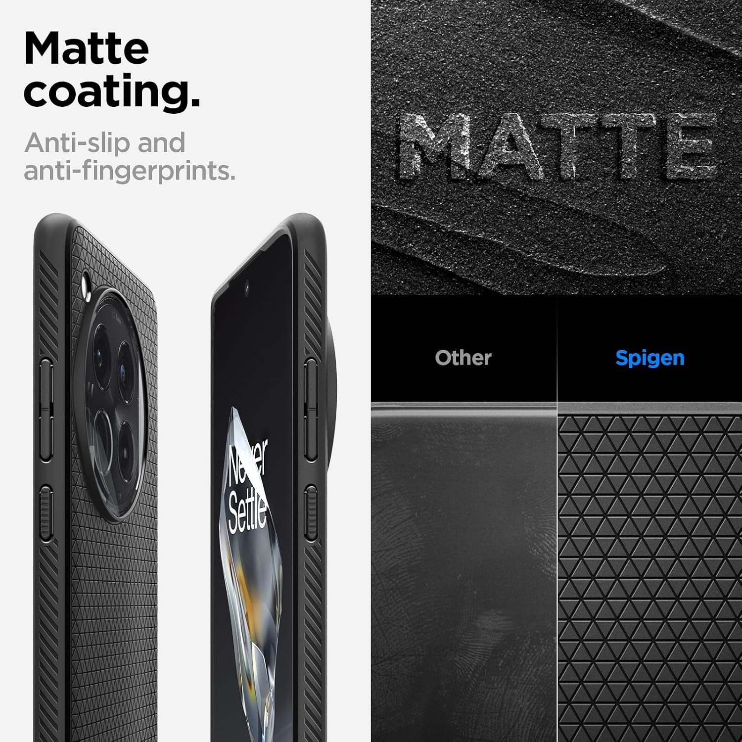 Thumbnail 4 de Spigen Liquid Air pour OnePlus 12 coque souple — Noir Mat