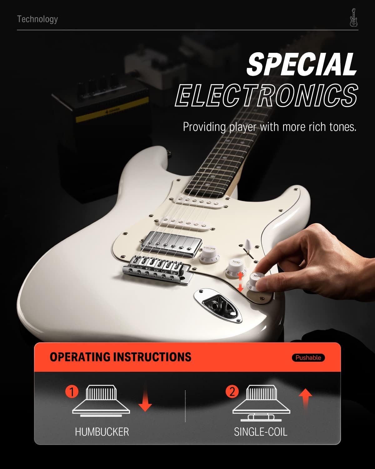 Detalle de Donner electric guitar DST-152