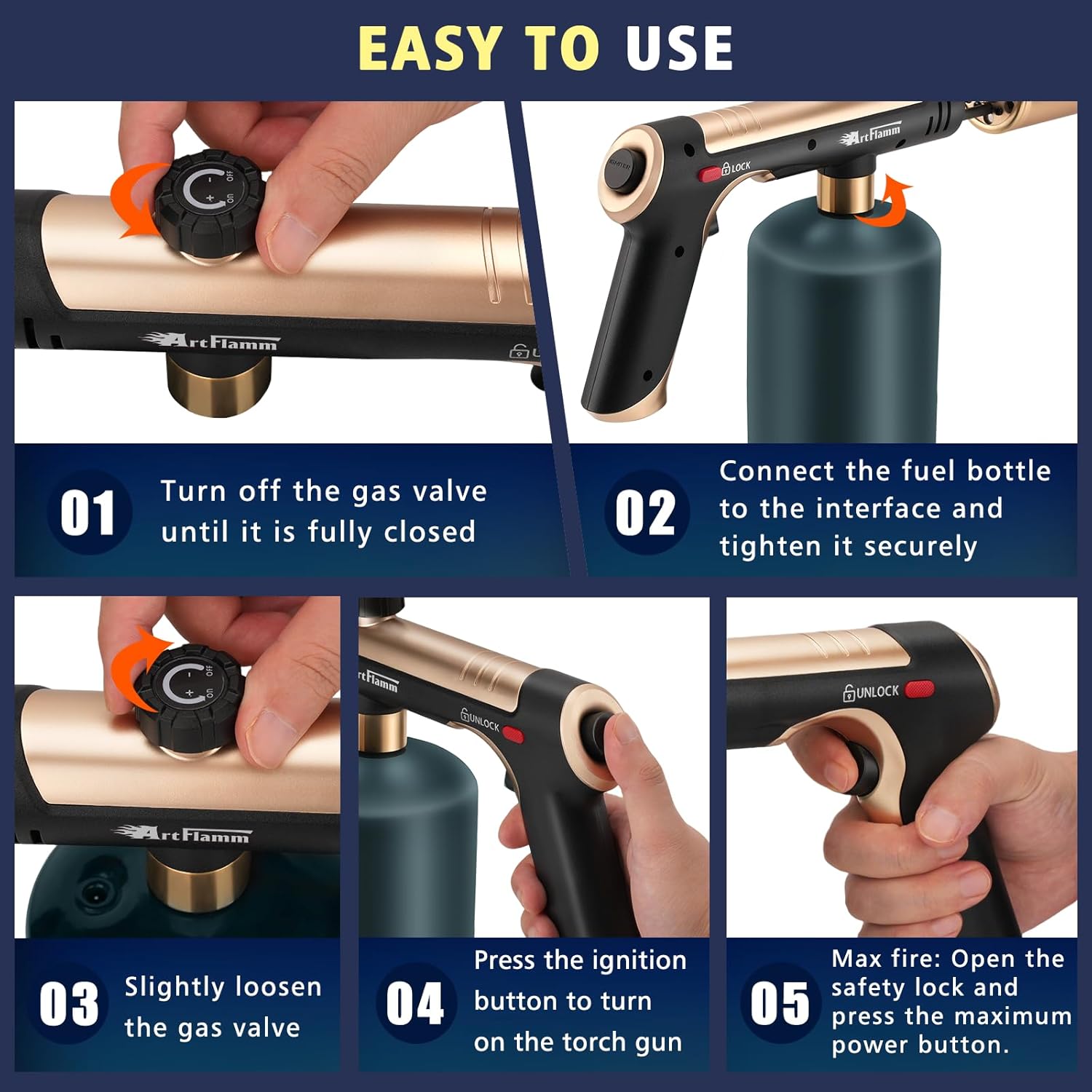 Thumbnail 6 de ARTFLAMM Propane Torch Turbo Mode for Cooking 🔥