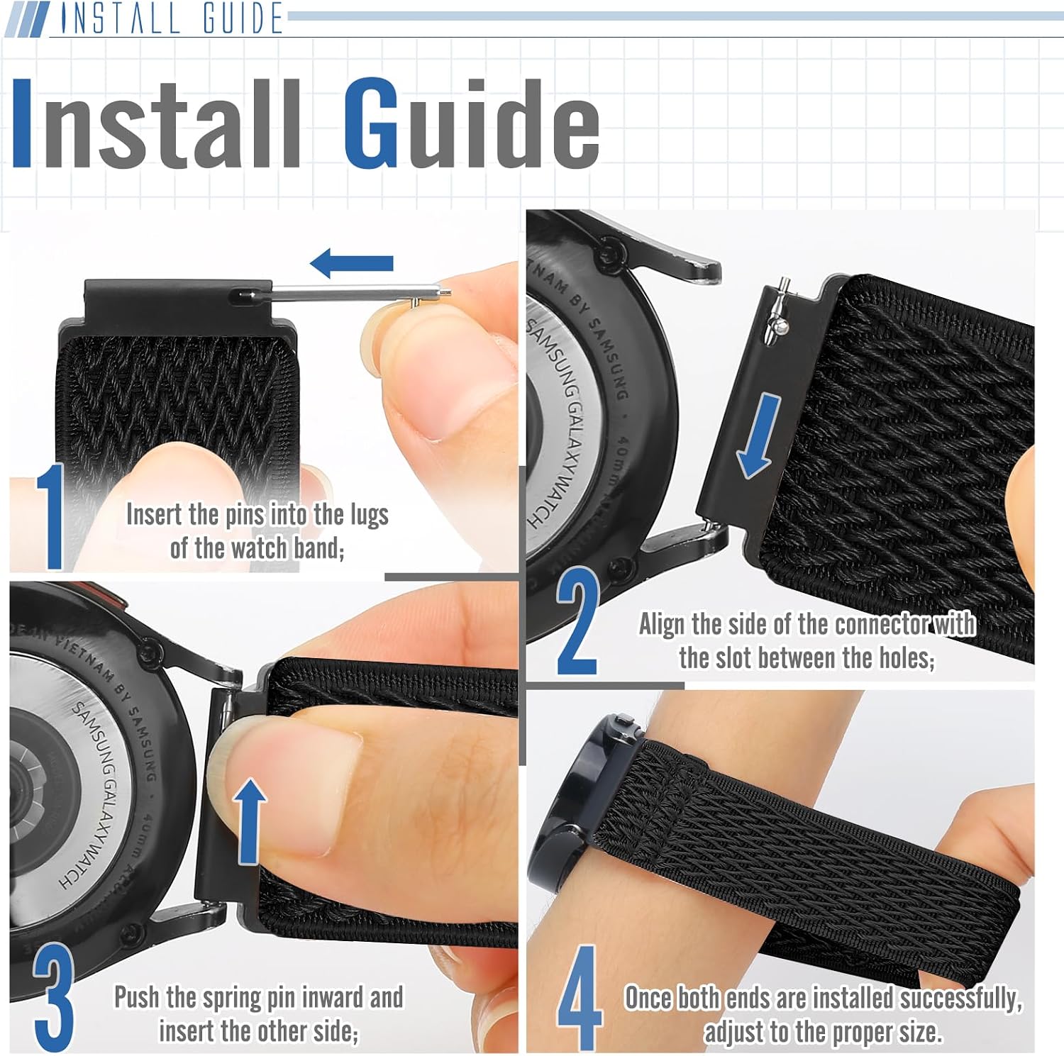 Thumbnail 3 de Quick release watch strap 20mm elastic