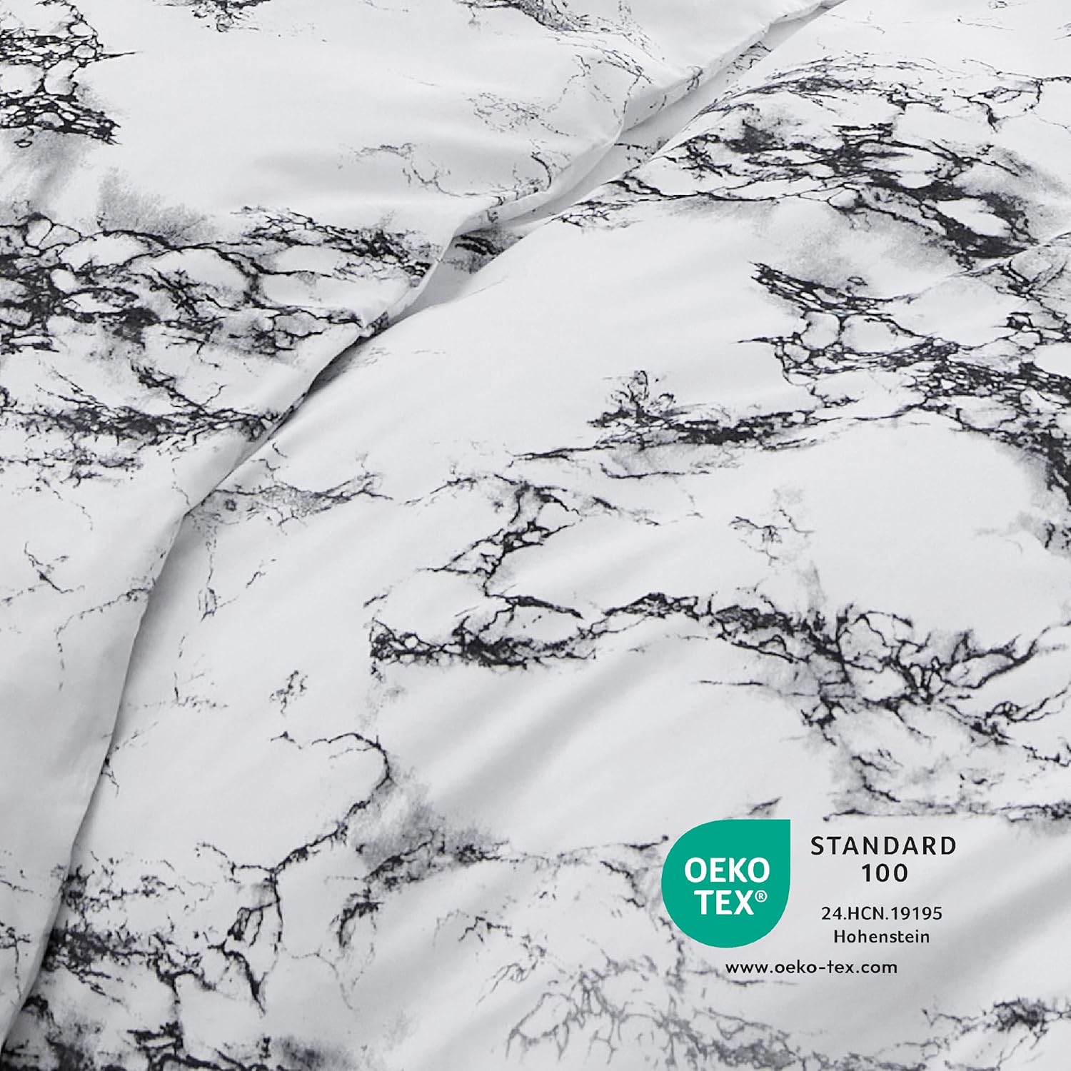 Thumbnail 2 de BEDSURE Bettwäsche 135x200 (2-teilig) Marmor Weiß mit Reißverschluss, Kissenbezug 80x80