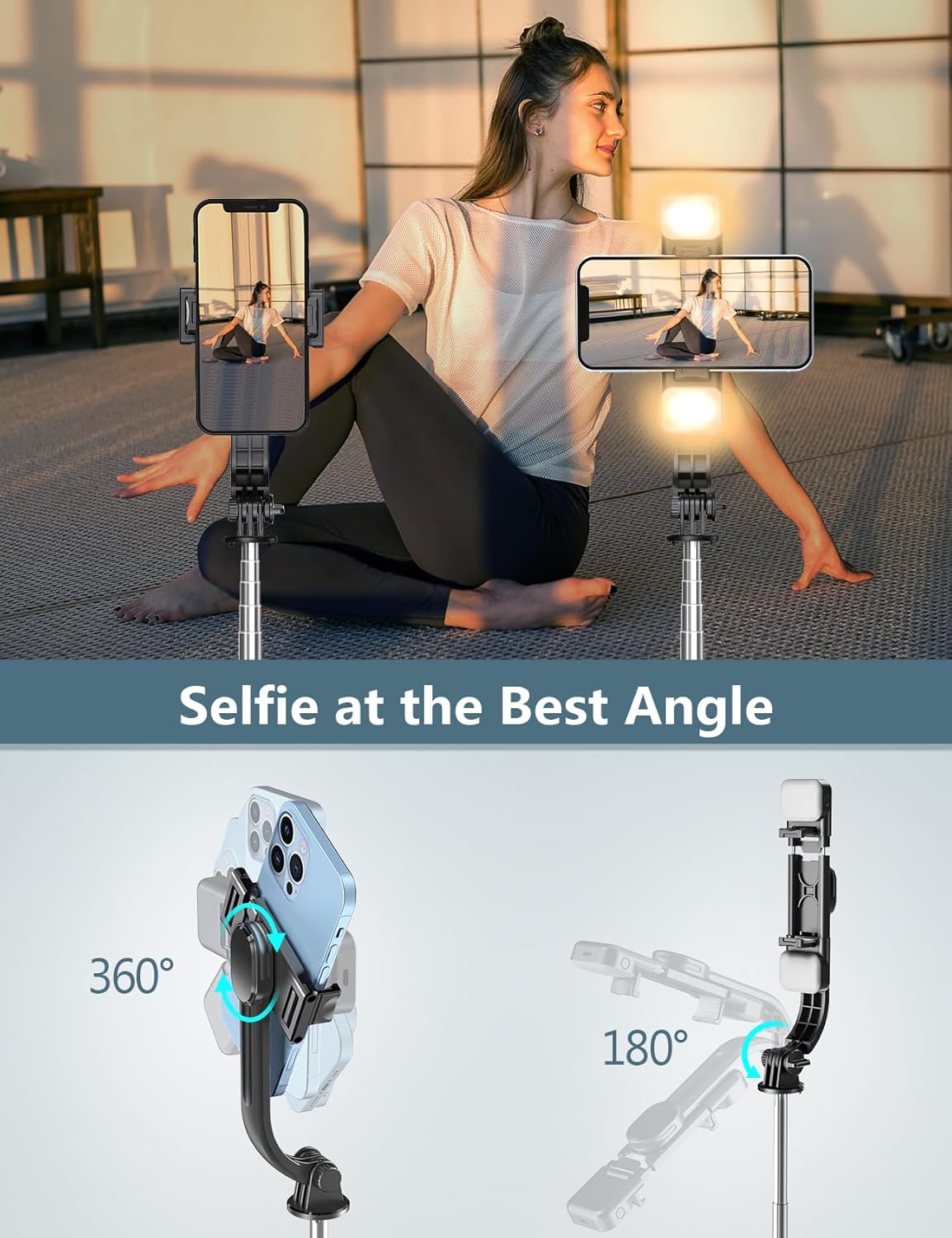 Thumbnail 6 de 67-inch selfie stick tripod with light