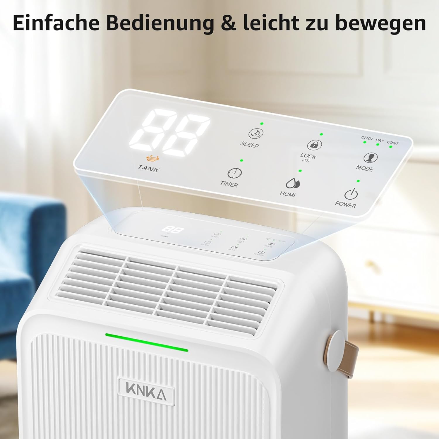 Thumbnail 5 de KNKA Luftentfeuchter 16 L/Tag – leise, energiesparend und mit Echtzeit-Feuchtigkeitsanzeige