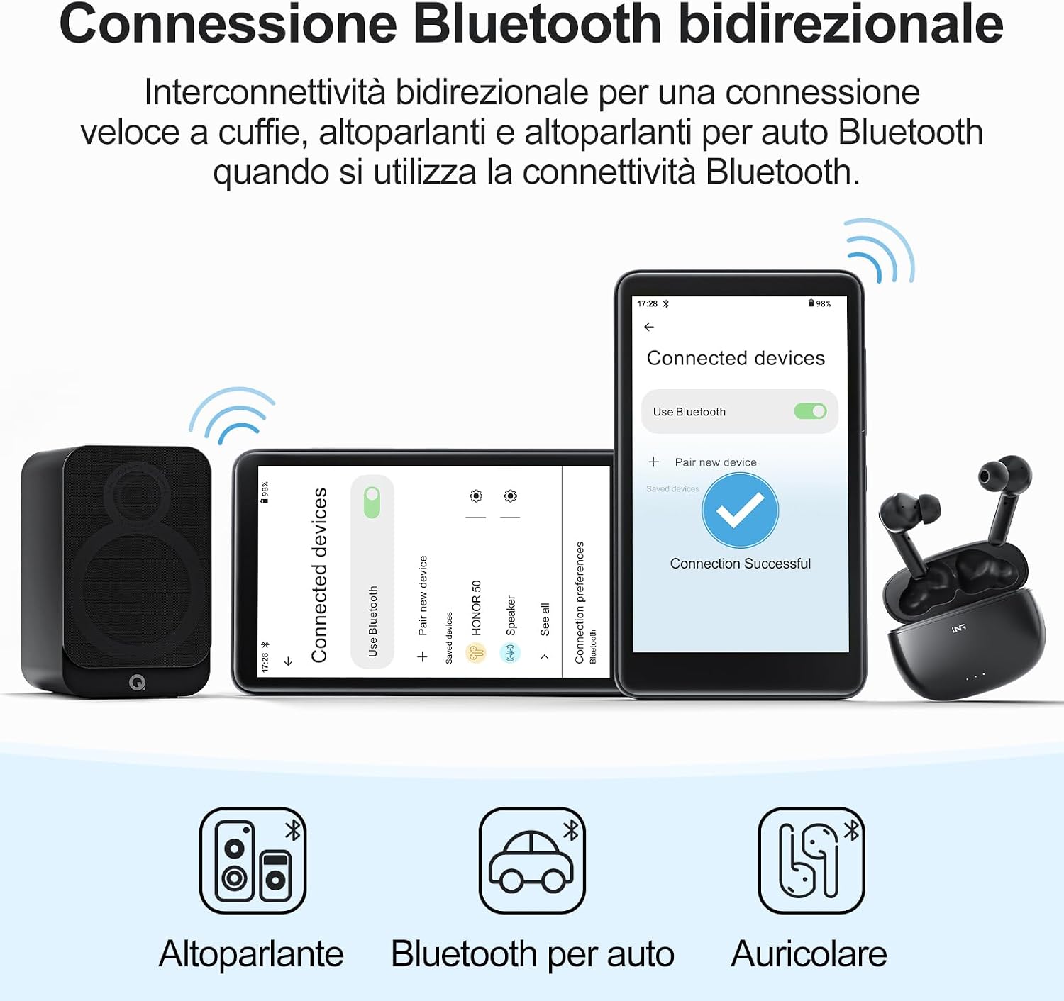 Thumbnail 4 de Lettore MP3 da 160GB con Bluetooth/WLAN e Android 13: intrattenimento all-in-one in tasca