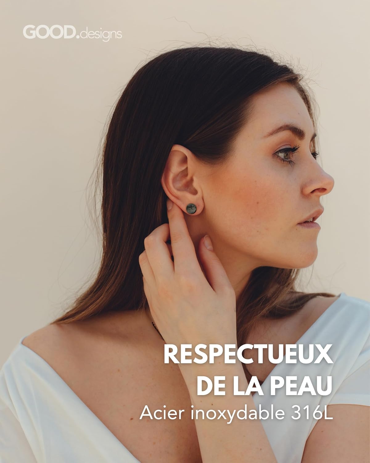 Detalle 2 de Boucles rondes minimalistes 18K or