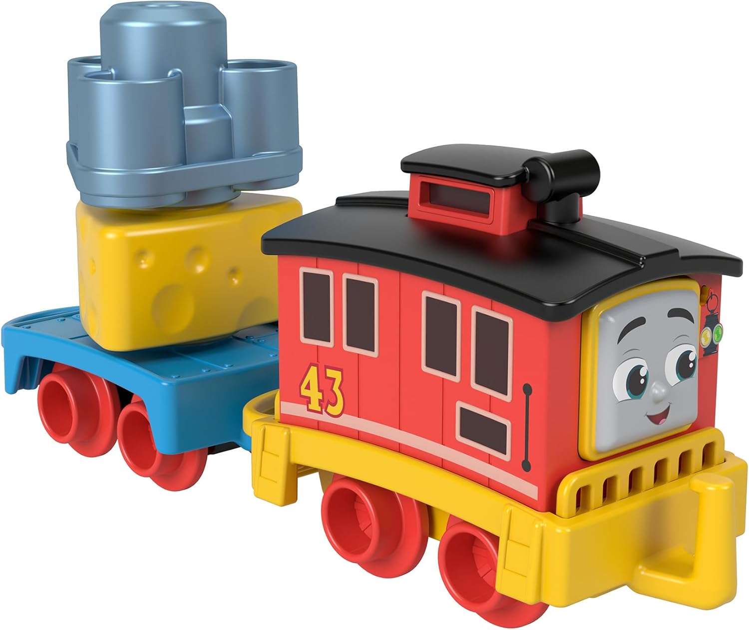 Thomas & Friends Il mio Primo Bruno la Carrozza Frenante: locomotiva a spinta con carico impilabile (HXP56)