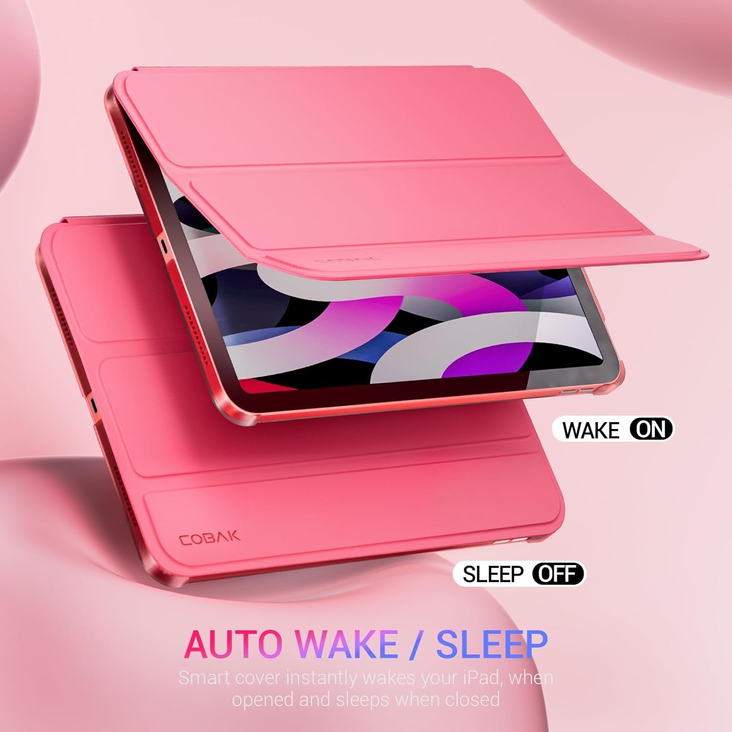 Detalle de CoBak Case for iPad (A16 11th Gen 2025) and iPad 10th Gen 2022 with Trifold Stand