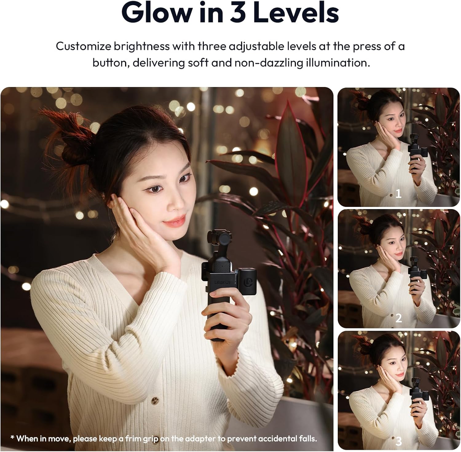 Detalle de ULANZI LM001 Mini lampe vidéo Pocket 3 : LED magnétique rechargeable 500 mAh