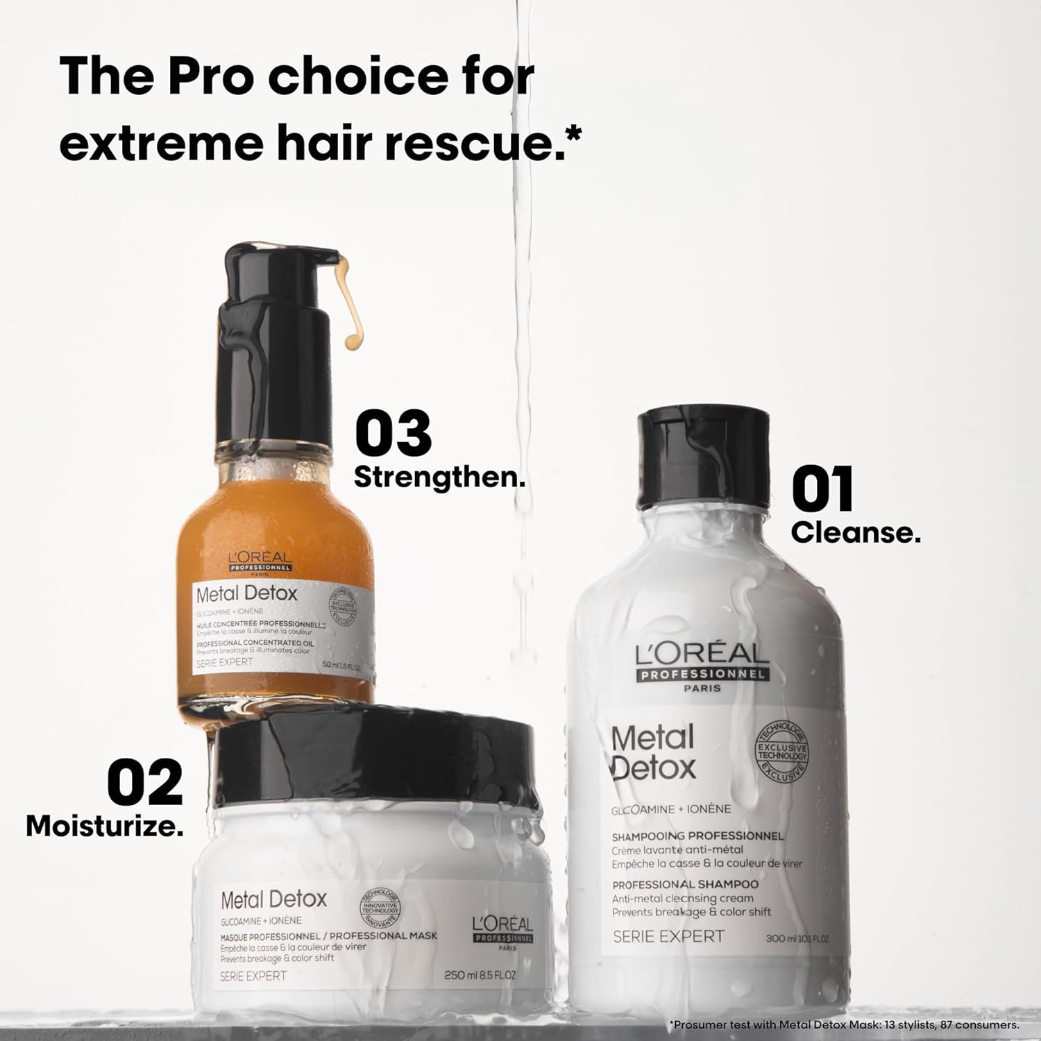 Thumbnail 5 de L’Oréal Professionnel Metal Detox Shampoo (300ml) — sulphate-free vegan clarifying for colour and breakage protection