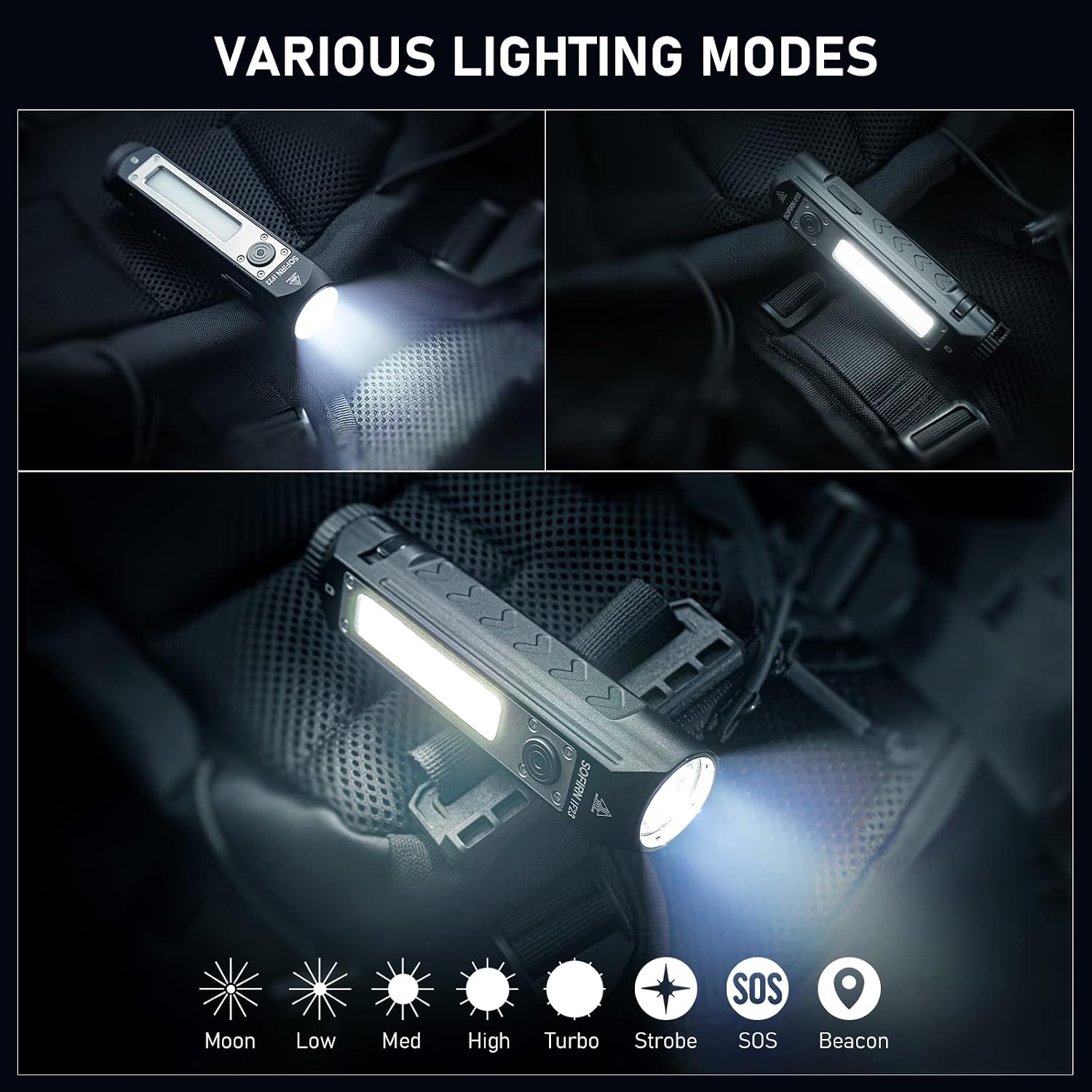 Thumbnail 4 de Sofirn IF23 LED Torch: 4000 Lumen USB-C Rechargeable with RGB Side Light and Magnetic Tail Cap