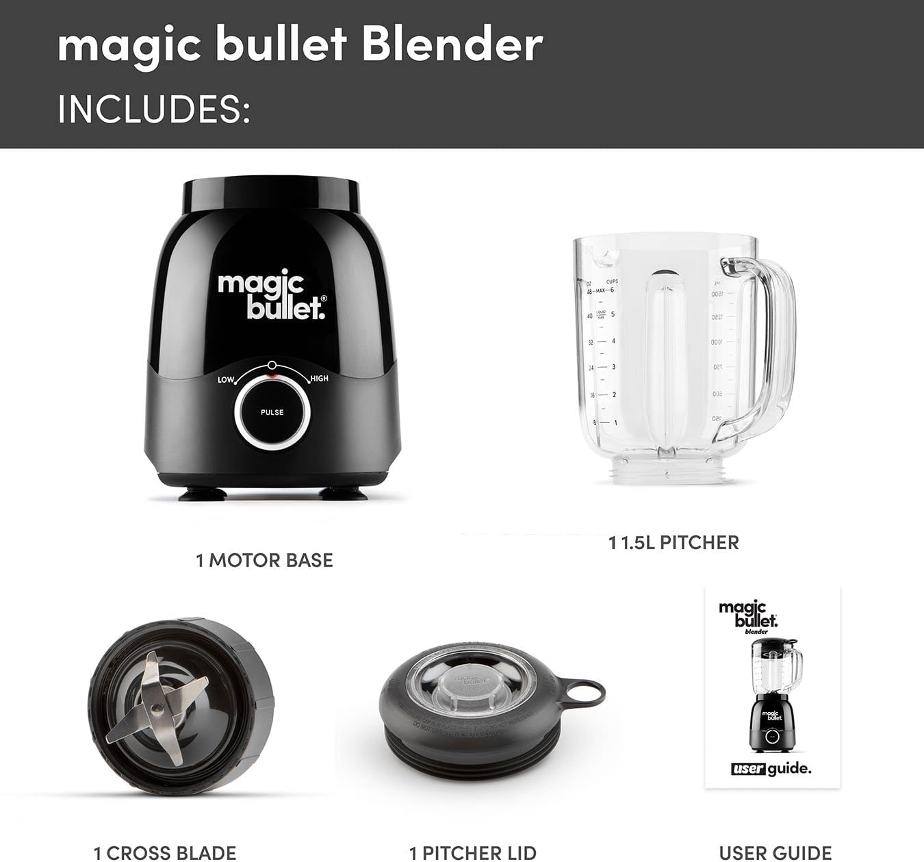 Detalle de nutribullet magic bullet Large Jug Blender 1.5L