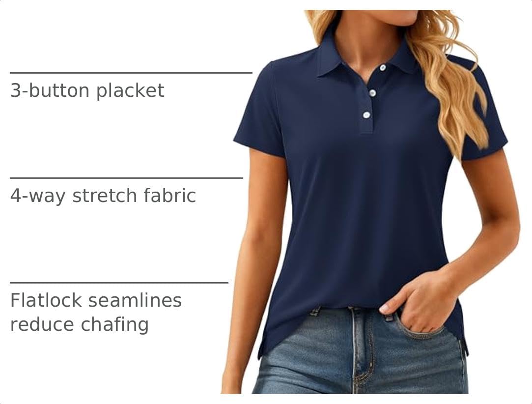 Detalle de MAGCOMSEN Women's Polo Shirt UPF 50+