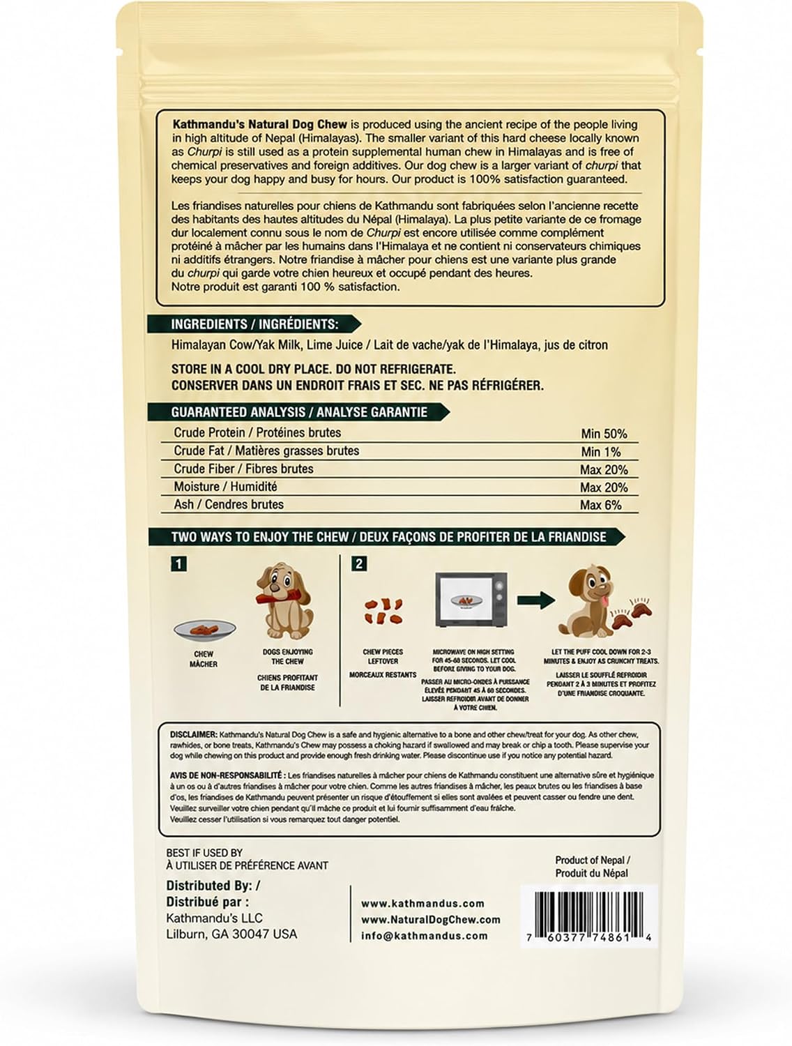 Detalle 2 de Yak cheese dog chews, Large/XL
