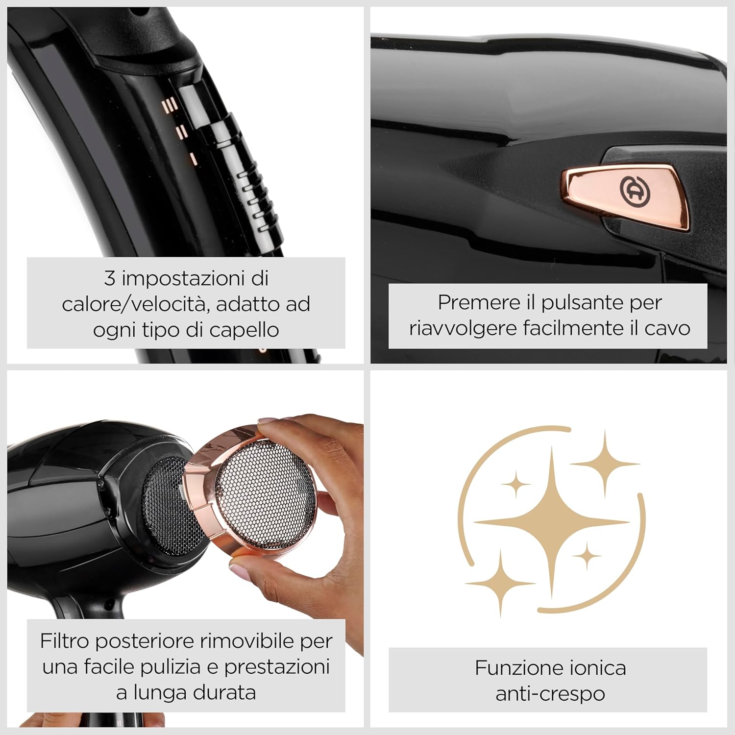 Detalle 2 de BaByliss D373E asciugacapelli 2000W 💇