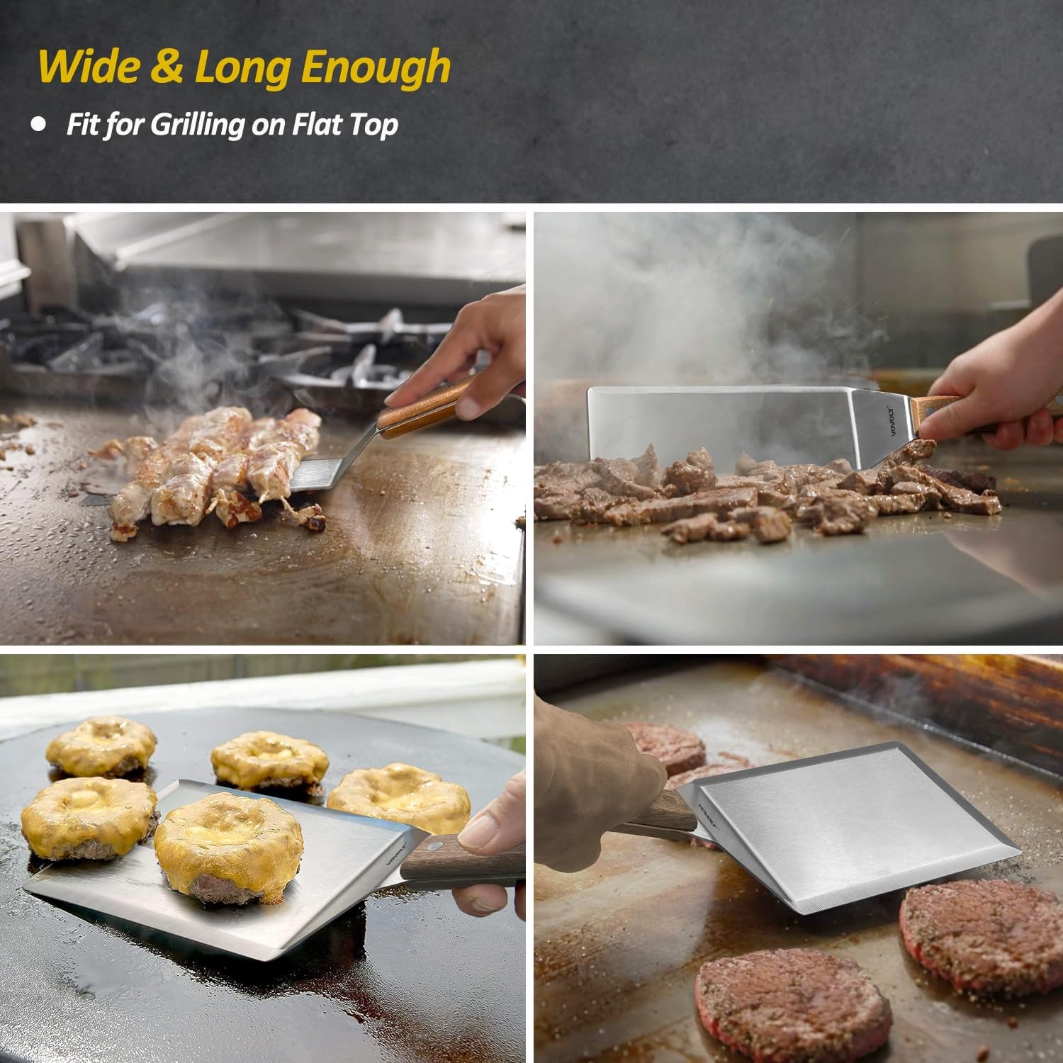 Thumbnail 6 de Vovoly 231 Stainless Steel Griddle Spatula Set, 3-Piece with Bevelled Edges