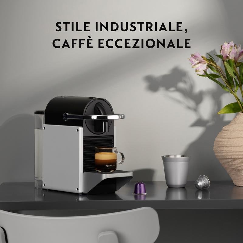 Detalle 2 de Cafetera de Cápsulas DeLonghi Pixie EN127.S 1L 19 Bares – diseño compacto y extracción profesional