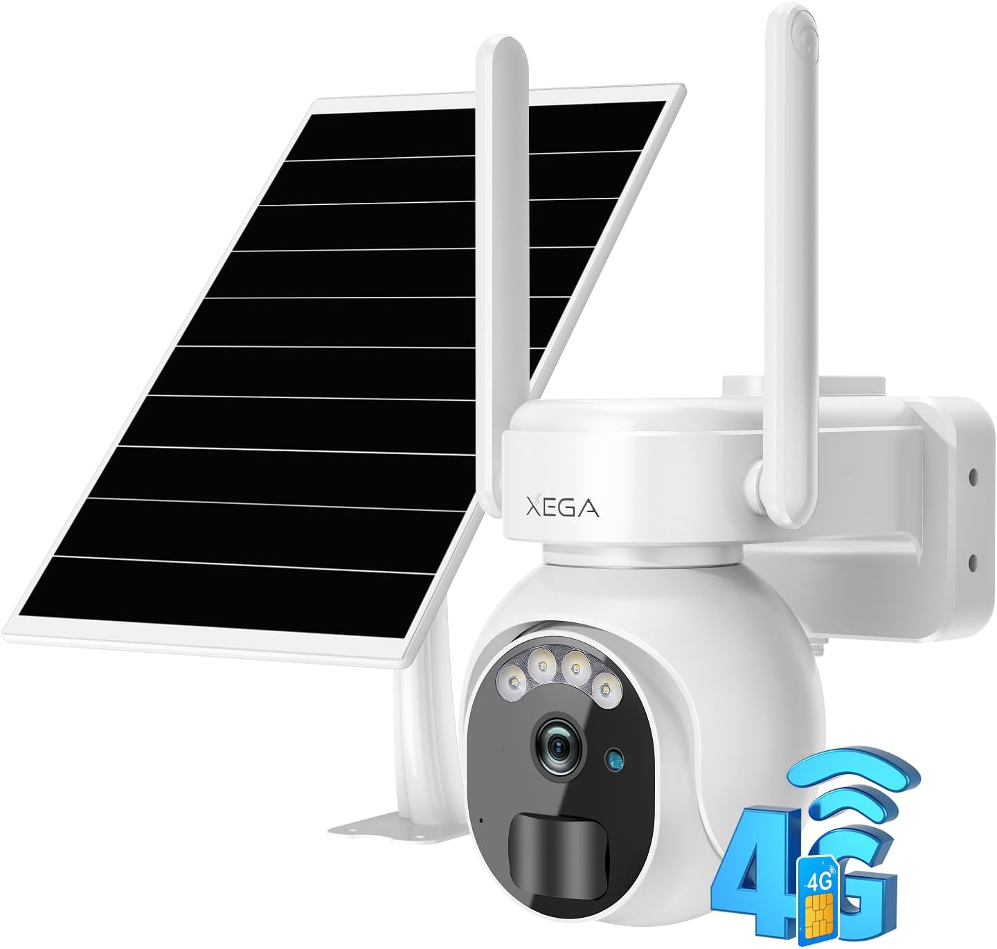 Detalle de Xega 4G LTE Security Camera 2K solar outdoor camera