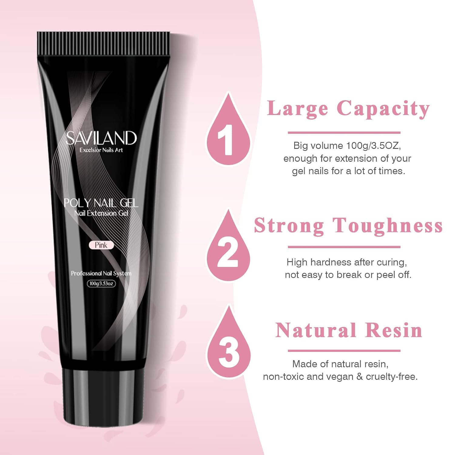 Detalle 2 de Saviland Poly Nail Extension Gel 100 ml