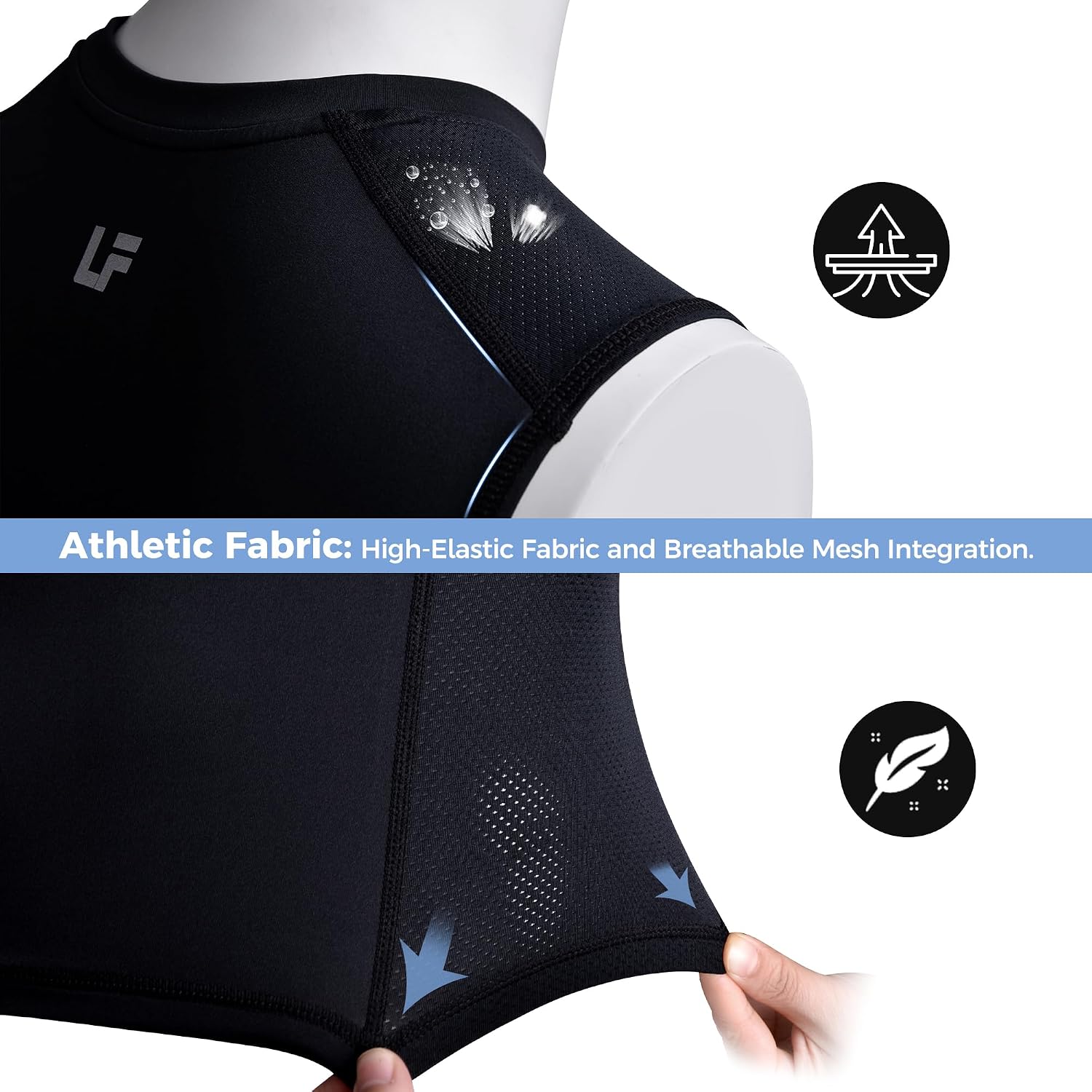 Thumbnail 2 de Legendfit Youth Baseball Chest Protector Padded Compression Shirt for Softball, Football & More