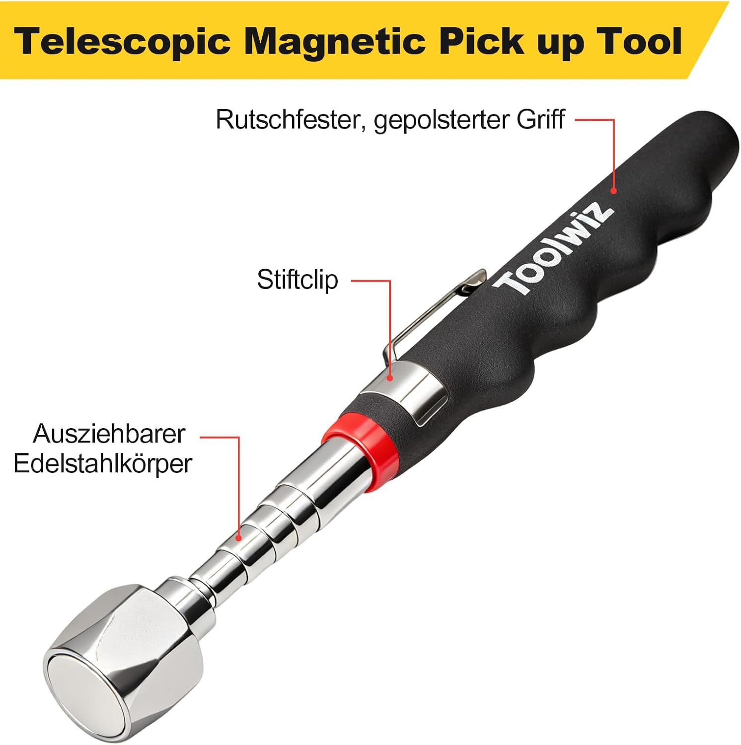 Detalle de Telescopic Magnetic Pick Up Tool 76 cm ðŸ›